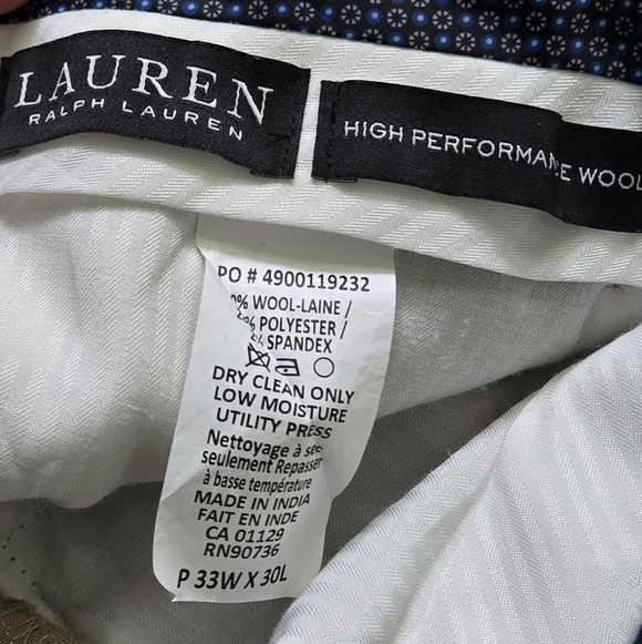 Lauren Ralph Lauren Men's 33W X 30L Tan Pants - Picture 8 of 8